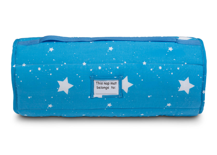Blue Stars (2205) 19-Personalized Nap Mat with Included Pillow and Blanket for Toddlers & Kids