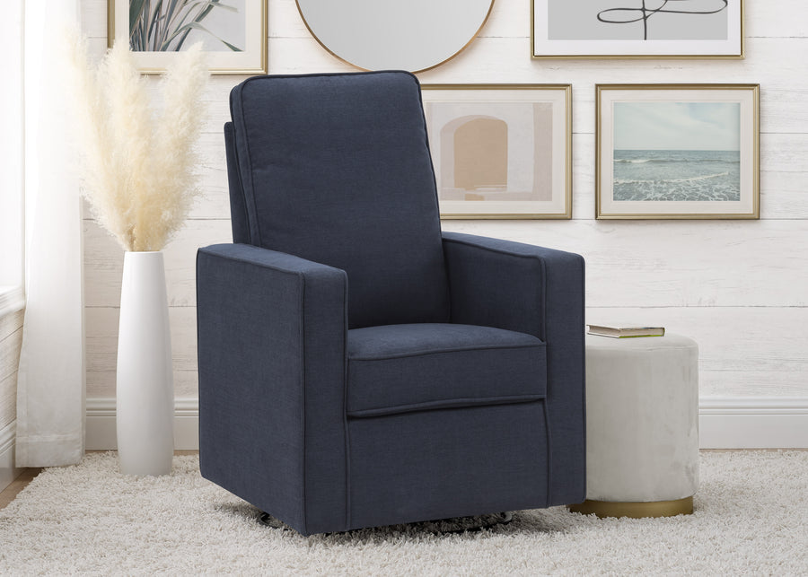 Navy (1459) 6-Skye Nursery Glider Swivel Chair with LiveSmart Fabric