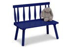 Blue (295C) 3-Kids Wooden Windsor Bench