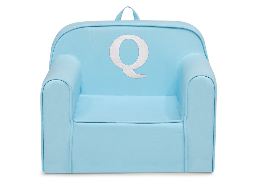 Q 66-Personalized Monogram Light Blue Cozee Chair
