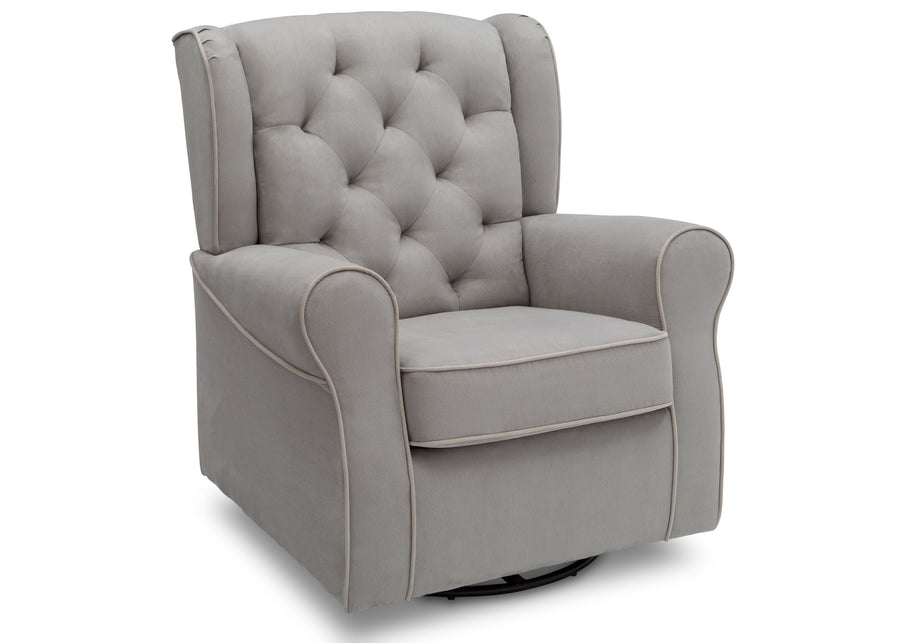 DCB: Dove Grey with Soft Grey (036) 14-Emerson Nursery Glider Swivel Rocker Chair