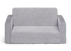 Grey Sherpa with Grey Suede (5048) 2-Cozee Flip-Out Sherpa and Suede 2-in-1 Convertible Sofa to Lounger for Kids