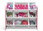 Dusty Rose Pink (692C) 24-MySize 9 Bin Plastic Toy Organizer