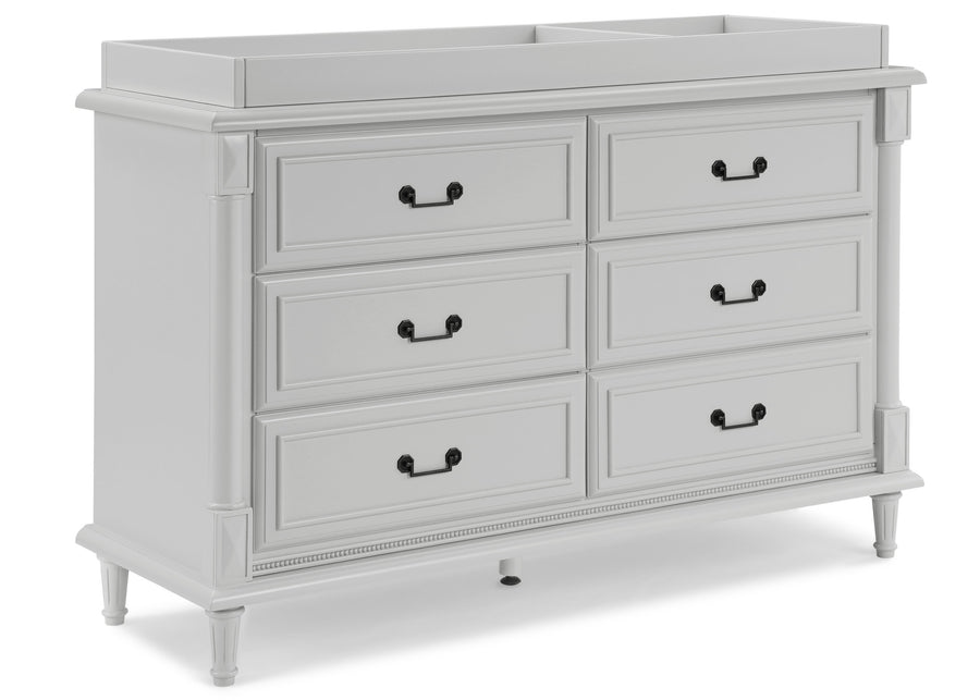 Moonstruck Grey (1351) 3-Juliette 6 Drawer Dresser with Changing Top