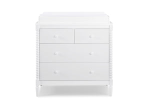 DCB: Bianca White (130) 9-Saint 4 Drawer Dresser with Changing Top