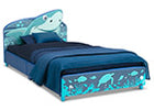 Blue (2027) 2-Shark Upholstered Twin Bed