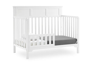 Bianca White (130) 6-Sweet Beginnings Hart Flat Top 6-in-1 Convertible Crib