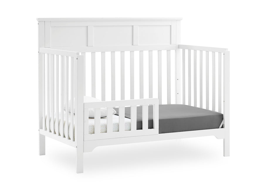 Bianca White (130) 12-Sweet Beginnings Hart Flat Top 6-in-1 Convertible Crib