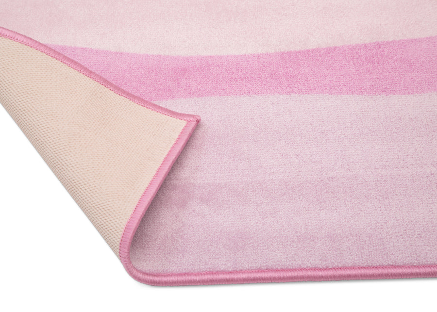 Pink Ombre (3026) 4-Pink Ombre Rectangle Area Rug for Kids, 53-Inch x 59-Inch