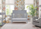 Grey (026) 1-Sweet Beginnings Hart Flat Top 6-in-1 Convertible Crib