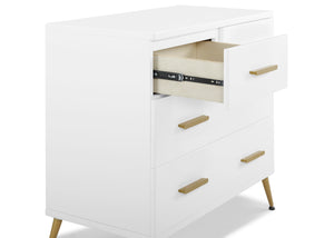 Sloane 4 Drawer Dresser with Changing Top Bianca White with Melted Bronze (186) 15-Sloane 4 Drawer Dresser with Changing Top