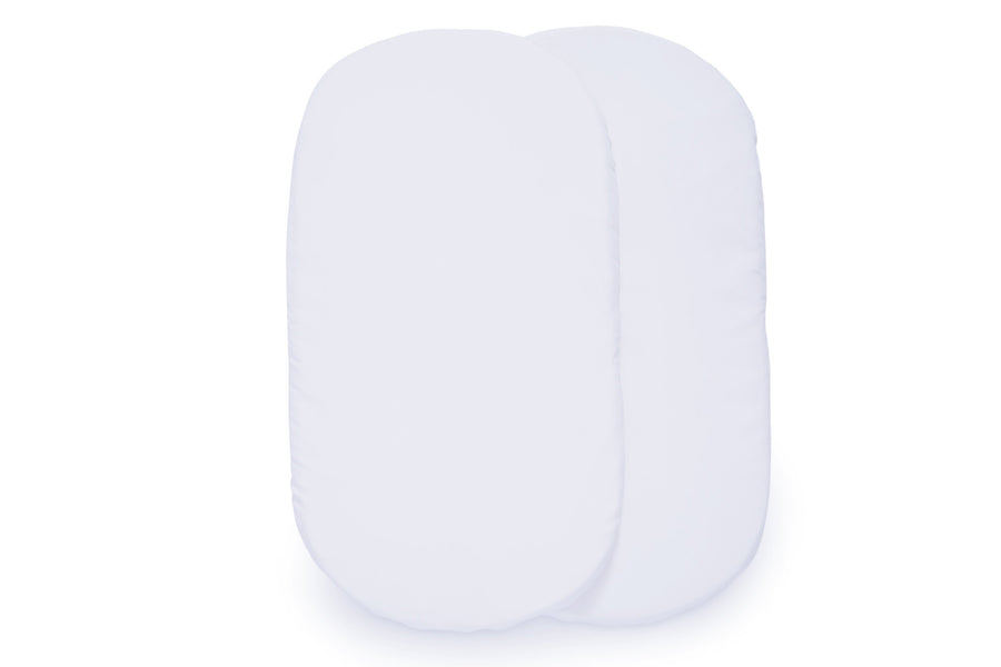 White (100) 2-Fitted Bassinet Sheet Set, 2-Pack – Compatible with the Following Simmons Kids Bassinet: 701305