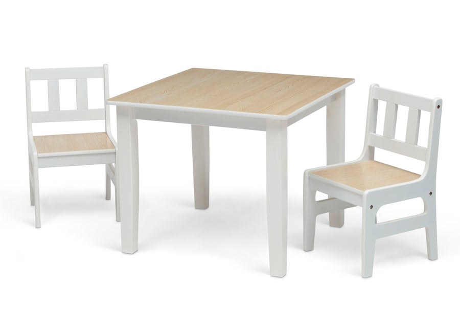 Natural and Primary Colors (1189) 3-Table and Chair Set (2 Chairs Included)