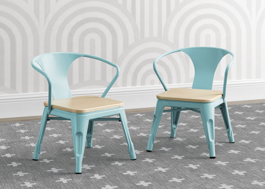 Aqua with Natural (478) 4-Bistro 2-Piece Chair Set