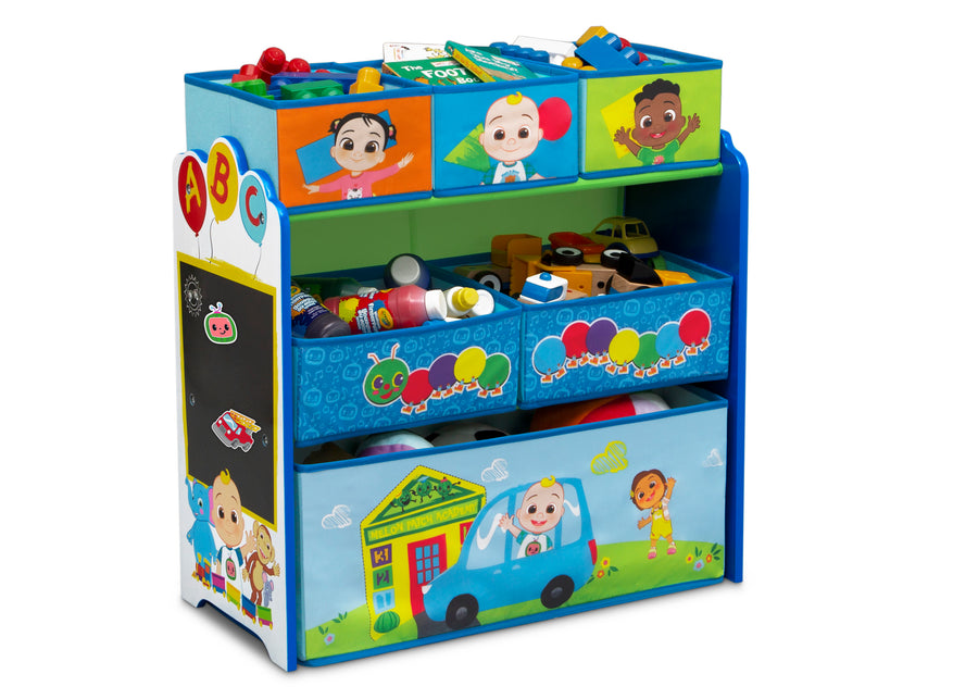 CoComelon (1224) 3-CoComelon 6 Bin Design and Store Toy Organizer