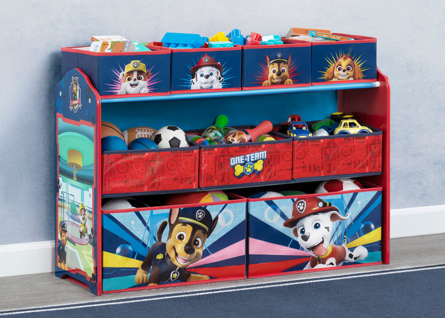 Paw Patrol (1121) 1-PAW Patrol Deluxe 9 Bin Design and Store Toy Organizer