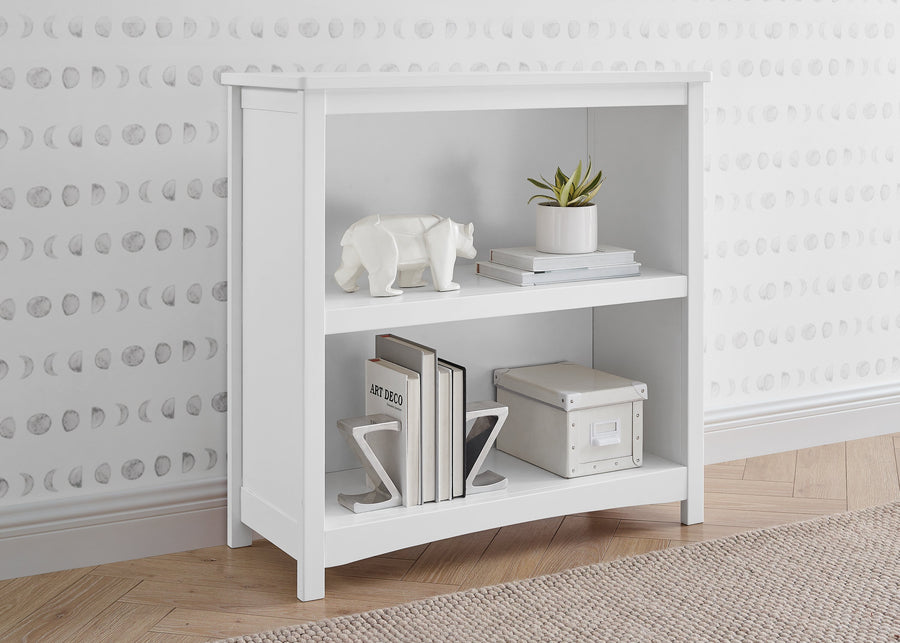Bianca White (130) 7-Universal 2-Shelf Bookcase