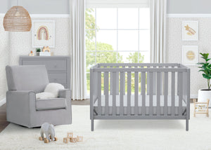 Milo 3-in-1 Convertible Crib Grey (026) 2-Milo 3-in-1 Convertible Crib