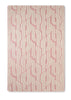 Pink and Grey (929) 3-Rose Links Hand-Tufted Wool Blend Area Rug 5x8