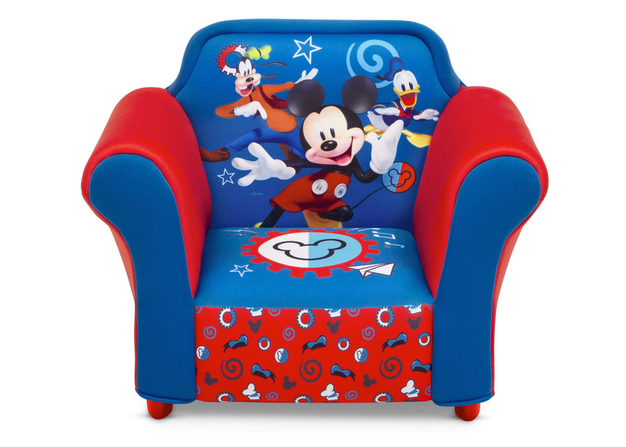 Mickey Hot Dog (1054) 2-Mickey Mouse Kids Upholstered Chair with Sculpted Plastic Frame