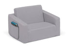 iComfort Grey (5080) 3-iComfort Memory Foam Flip-Out 2-in-1 Convertible Chair to Lounger for Kids