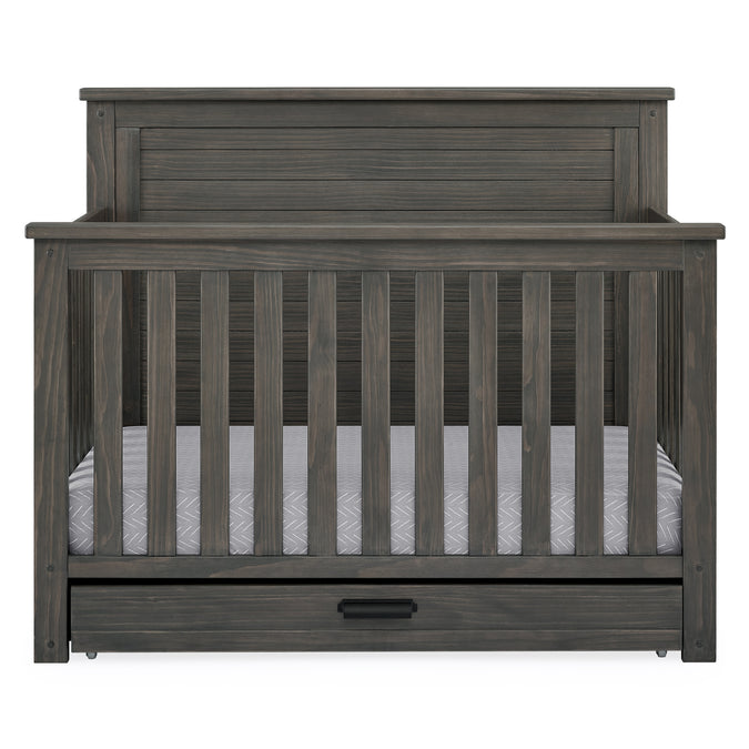 DCB: Rustic Grey (084) 18-Caden 6-in-1 Convertible Crib with Trundle Drawer