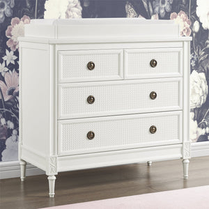 Bianca White (130) 14-Madeline 4 Drawer Dresser with Changing Top