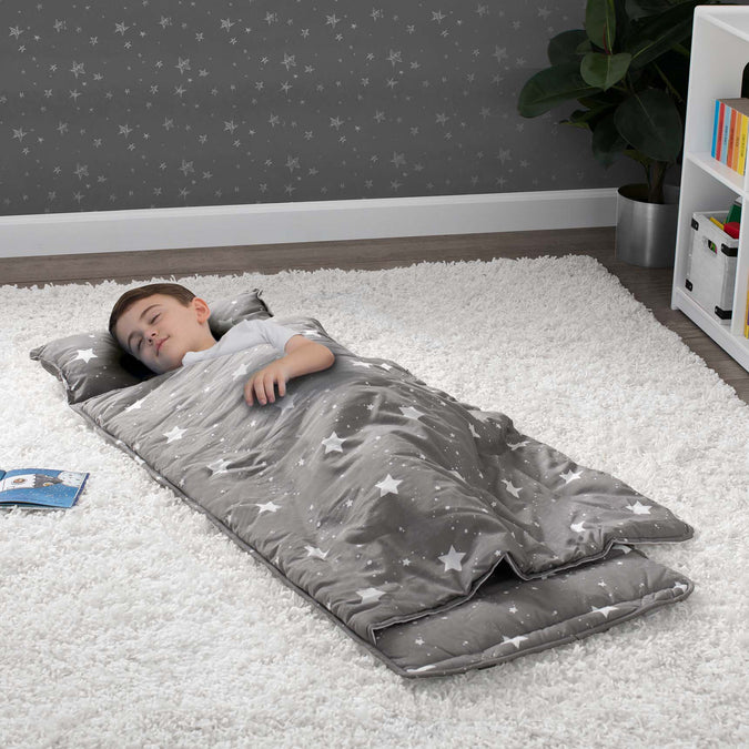 Dusty Skies (3400) 13-Personalized Nap Mat with Included Pillow and Blanket for Toddlers & Kids