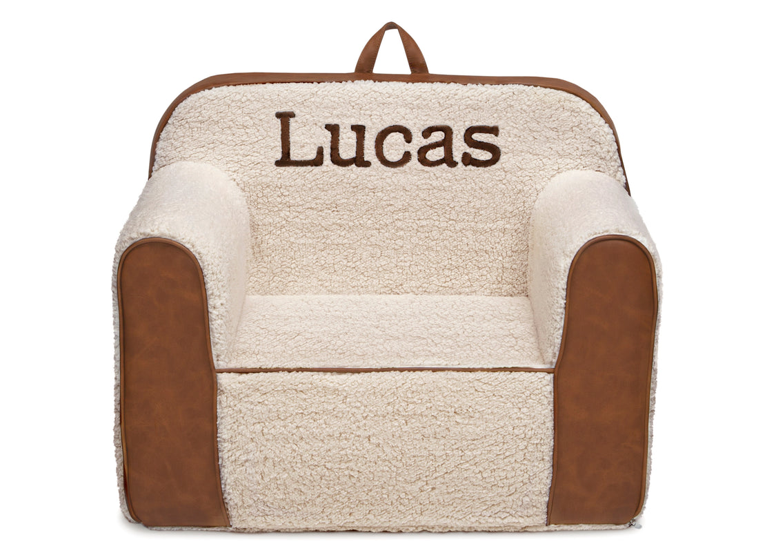 Cream Sherpa with Brown Leather (5047)