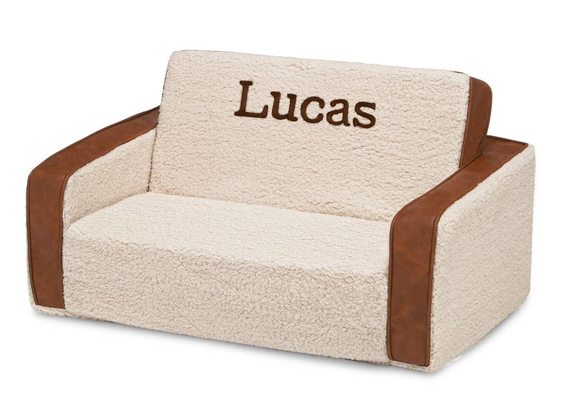 Cream Sherpa with Brown Leather (5047)