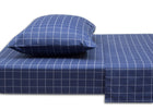 Navy Plaid (3219) 3-Plaid 3-Piece Twin Sheet Set