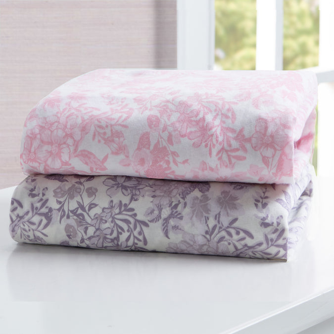 Pastel Floral (3032) 8-Pastel Floral Fitted Crib Sheets - 2 Pack