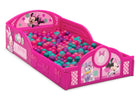 Minnie Mouse (1063) 4-Minnie Mouse 4-Piece Room-in-a-Box Bedroom Set - Includes Toddler Bed, Toy Bin & Desk with Chair