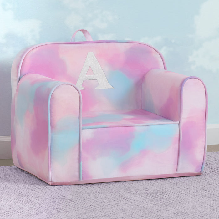 A 3-Personalized Monogram Tie-Dye Cozee Chair