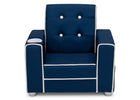 Blue (289C) 10-Chelsea Kids Upholstered Chair with Cup Holder