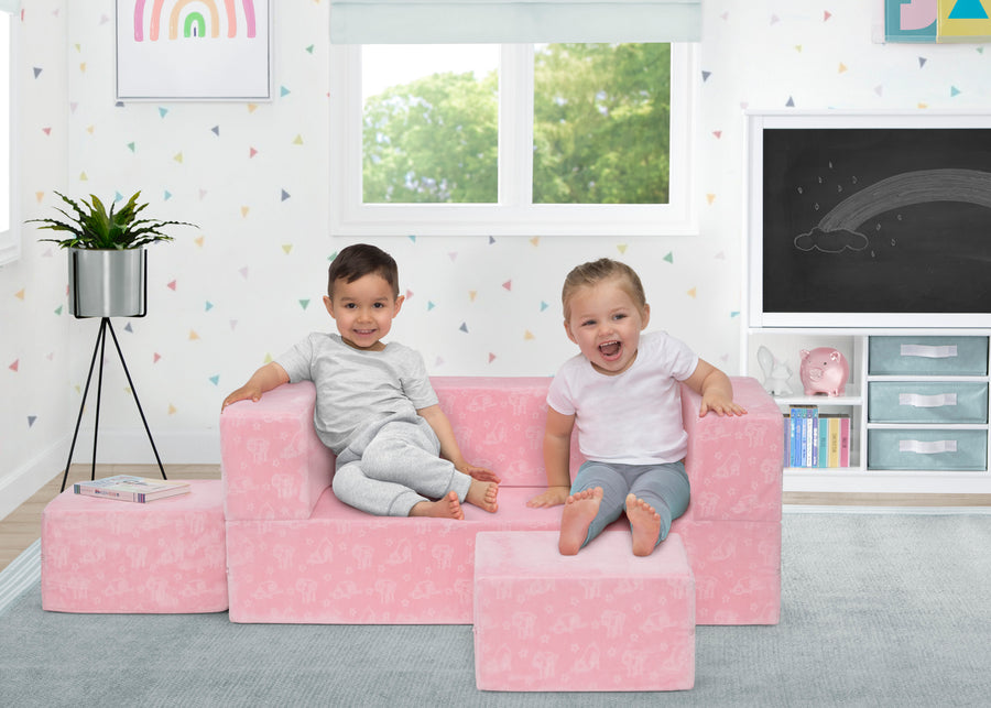 Pink (5059) 5-Serta Perfect Sleeper Convertible Sofa and Play Set
