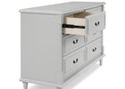 Moonstruck Grey (1351) 4-Juliette 6 Drawer Dresser with Changing Top