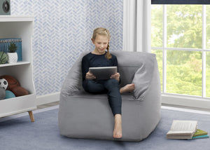 Alloy Grey (2327) 1-Cozee Cube Chair, Kid Size (For Kids Up To 10 Year Old)
