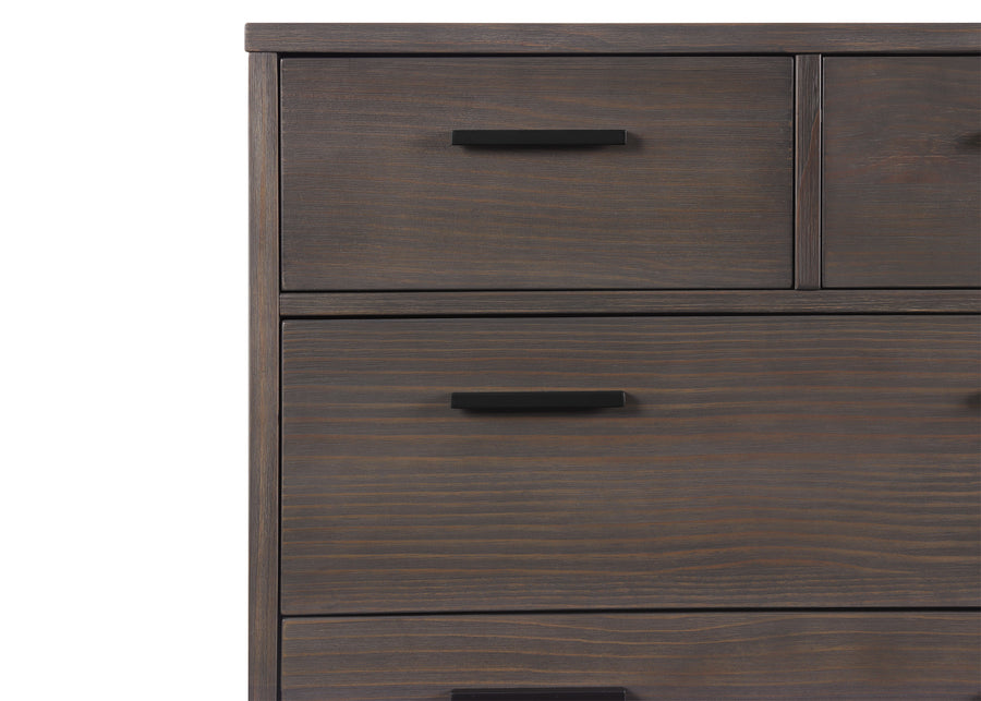 Rustic Grey with Matte Black (1469) 5-Foundry 4 Drawer Dresser with Changing Top