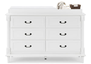 DCB: Bianca White (130) 8-Juliette 6 Drawer Dresser with Changing Top