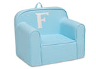 F 23-Personalized Monogram Light Blue Cozee Chair