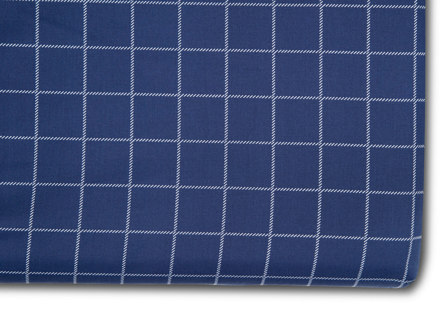 Navy Plaid (3219) 2-Plaid 3-Piece Twin Sheet Set