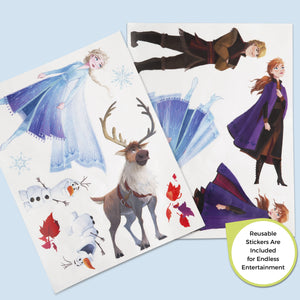 Frozen 2 (1097) 5-Disney Frozen II 4-Piece Playroom Solution  – Set Includes Table and 2 Chairs and 6-Bin Toy Organizer