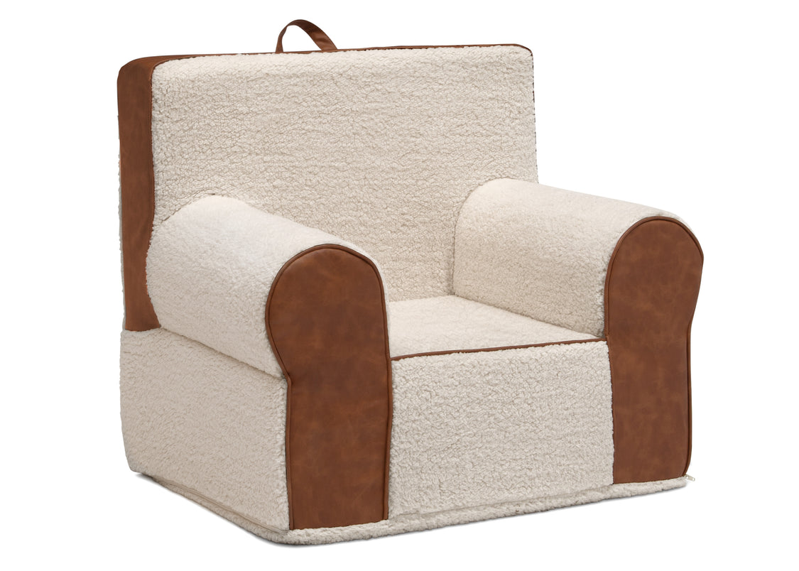 Cream Sherpa with Brown Leather (5047)