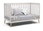 Bianca White with Natural (123) 5-Madison 4-in-1 Convertible Crib