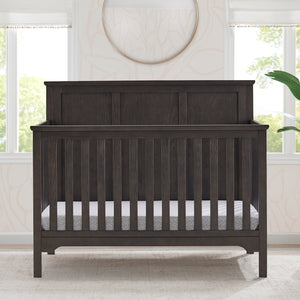 Textured Stone Grey (1460) 44-Sweet Beginnings Sage Flat Top 6-in-1 Convertible Crib