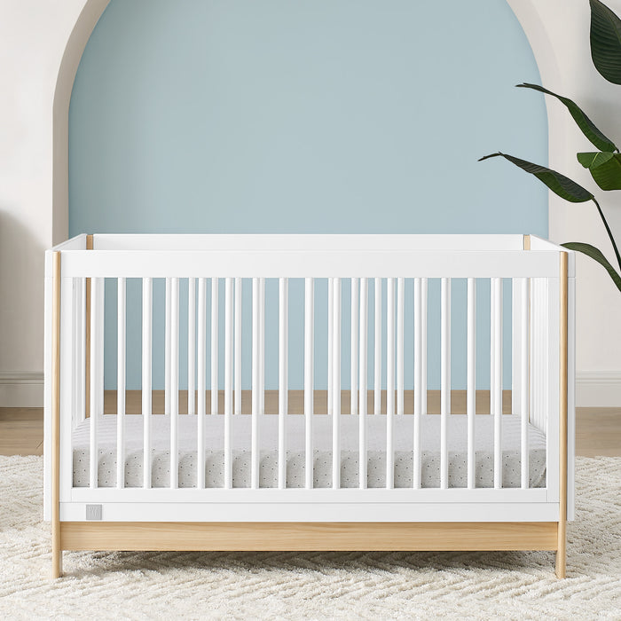 Bianca White with Natural (123) 2-babyGap Tate 4-in-1 Convertible Crib