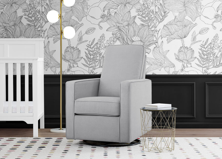 Light Grey (1458) 13-Skye Nursery Glider Swivel Chair with LiveSmart Fabric