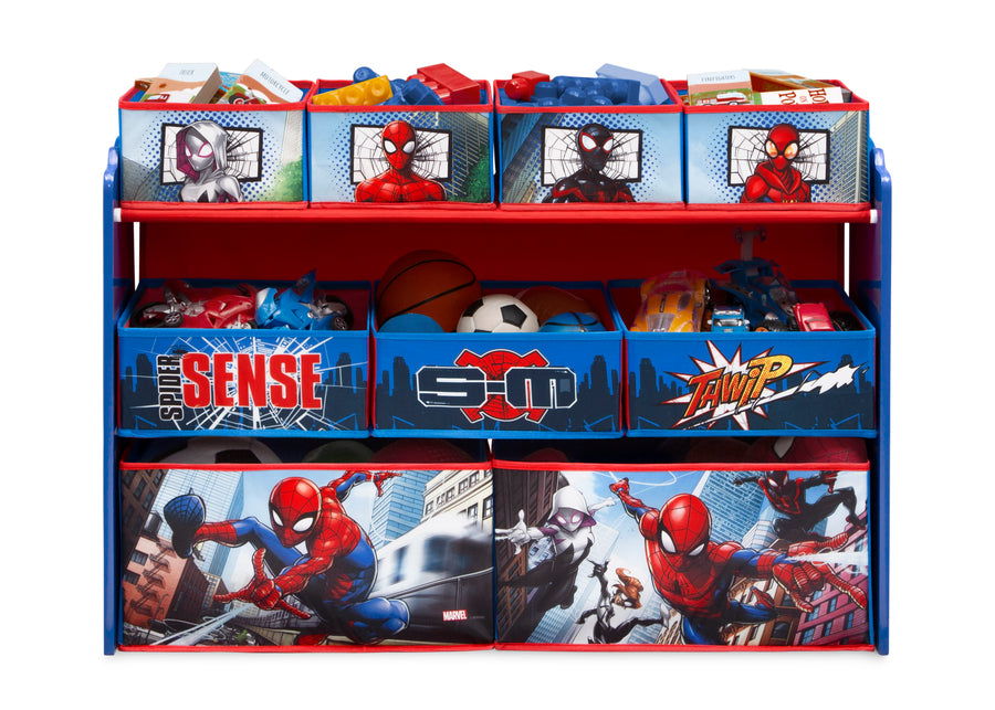 Spider-Man (1163) 3-Spider-Man Deluxe 9 Bin Design and Store Toy Organizer