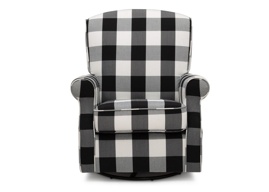 Black Plaid (1355) 11-Oakley Nursery Glider Swivel Rocker Chair